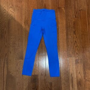 Lululemon Fast and Free Electric Blue Leggings size 2